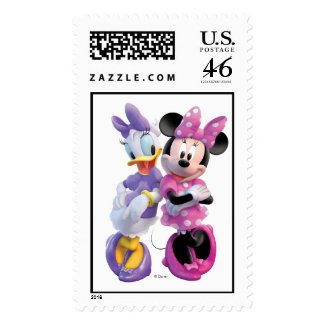Daisy Duck And Minnie leaning against each other Postage Stamp