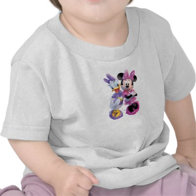 Daisy Duck And Minnie leaning against each other t-shirts