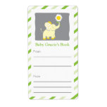 Daisy Elephant Bookplate labels