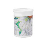 Daisy Field Watercolor Painting Pitchers