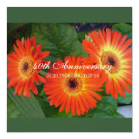 Daisy floral wedding anniversary invitations personalized announcements