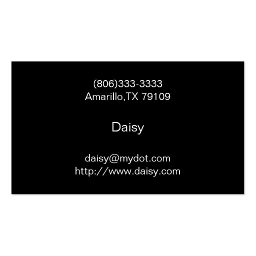 Daisy Flourish Business Card (back side)