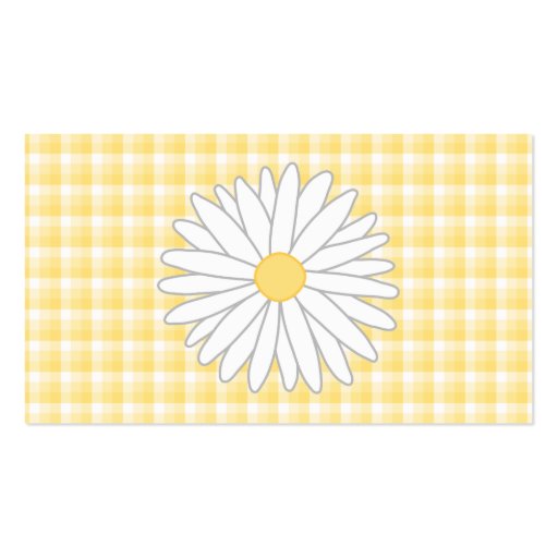 Daisy Flower in Yellow and White. Business Cards (front side)