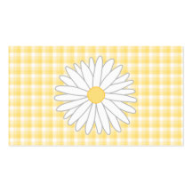 Daisy Flower in Yellow and White. Business Cards