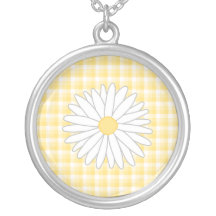 Daisy Flower in Yellow and White. Custom Necklace