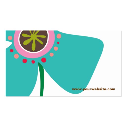 Daisy Flower Pop Fun Summer Daisies Whimsical Cute Business Cards (back side)
