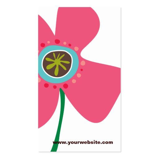 Daisy Flower Pop Fun Summer Daisies Whimsical Cute Business Card (back side)