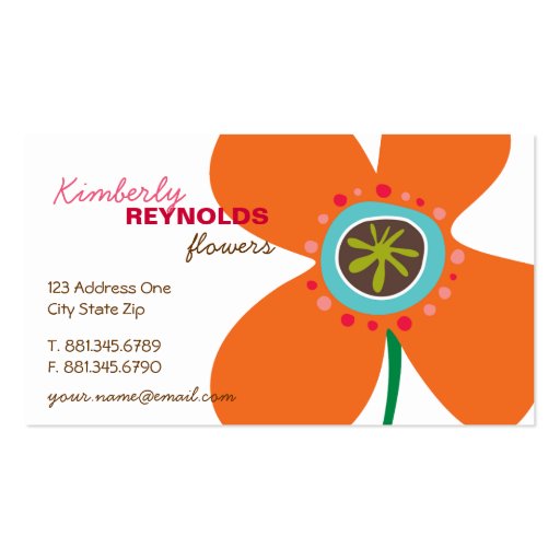 Daisy Flower Pop Fun Summer Daisies Whimsical Cute Business Cards (front side)