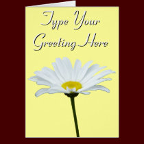 Daisy Flowers Card Personalized Flowers Card cards