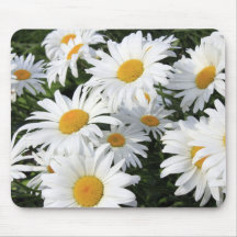 Daisy Flowers Growing White Mousepads