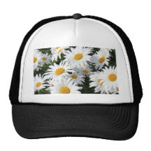 Daisy Flowers Growing White Trucker Hats