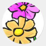 Daisy Fun Round Stickers