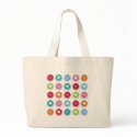 Daisy Fuzzy Color Dots Colorful Custom Tote Bag by fat_fa_tin Daisy Fuzzy Color Dots Colorful Custom Tote Bag