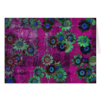 Daisy Garden Abstract Modern Art Note Card cards