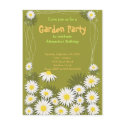 Daisy Garden Birthday Party Invitation postcards by Ruxique Daisy Garden Birthday Party Invitation postcards