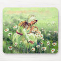 DAISY GIRL by SHARON SHARPE mousepads by sharonsharpe DAISY GIRL by SHARON SHARPE mousepads