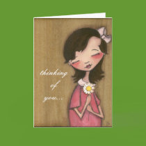 Daisy Girl - Thinking of You - Greeting Card