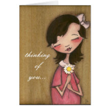 Daisy Girl - Thinking of You - Greeting Card