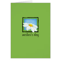 Daisy green Mother's Day Card cards
