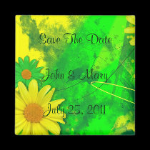 Daisy Grunge Save The Date Magnet
