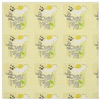 Daisy He Loves Me Houndstooth Fabric