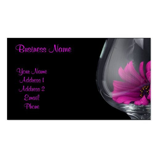 Daisy In Glass Business/Profile Card Business Card (front side)