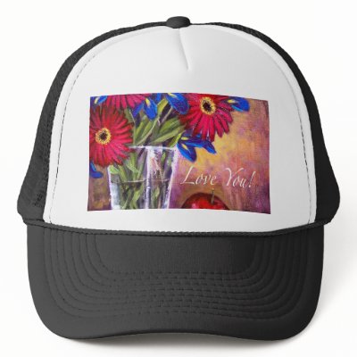 flowers in vase painting. Daisy Iris Flowers Vase Painting Art - Multi Mesh Hat by JUDERM. This is customizable! You can add text, photos, re-size, crop, etc.