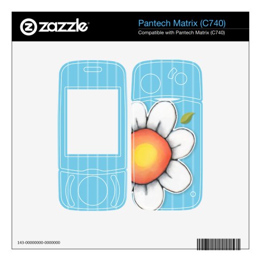 Daisy Joy blue Pantech Matrix (C740) Skin Decal For Pantech Matrix