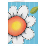 Daisy Joy blue stripes Note Card