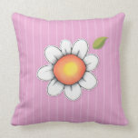 Daisy Joy pink Cushion Throw Pillow