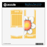 Daisy Joy yellow BlackBerry Pearl (8100) Skin Decal For BlackBerry