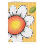 Daisy Joy yellow stripes Note Card