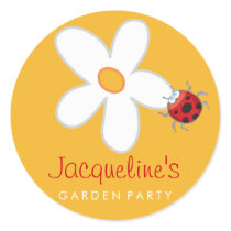 Daisy & Ladybug Gift Party Favors Label Sticker