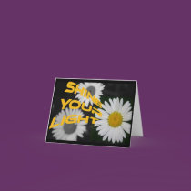 Daisy Light w/black Note Card