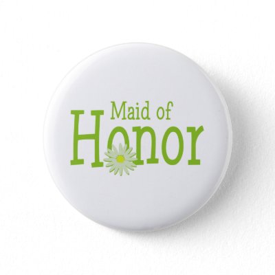 Daisy Maid of Honor Pinback Buttons