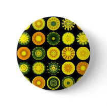 Daisy Mandalas buttons by artberry Daisy Mandalas buttons