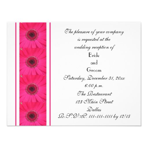 Daisy Marriage Reception Only Wedding Invitation