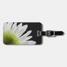 Daisy on Black Luggage Tag
