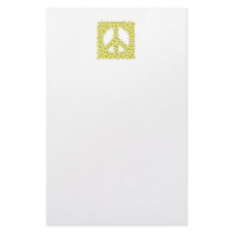 Daisy  peace sign 5.5" x 8.5" stationery