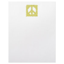 Daisy  peace sign letterhead template