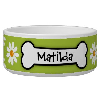 &quot;Daisy&quot; Personalized Dog Bowl