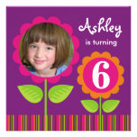 Daisy Photo Card Party Invitation