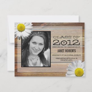 Daisy Photo Graduation Invitation