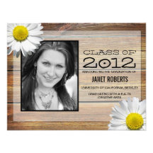 Daisy Photo Graduation Invitation