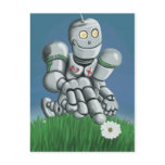 Daisy Picking Robot Postcard