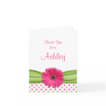 Daisy Polka Dot Daisy Bat Mitzvah Thank You Card