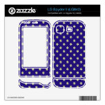 Daisy Polka Dot on a Dark Blue Background LG Spyder II Decal