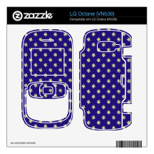Daisy Polka Dot on a Dark Blue Background LG Octane Skin