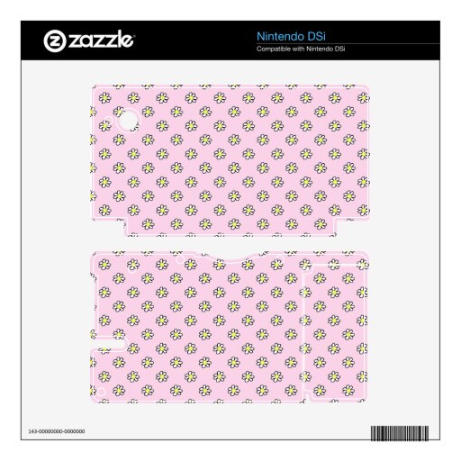 Daisy Polka Dot on a Pink Background DSi Skin