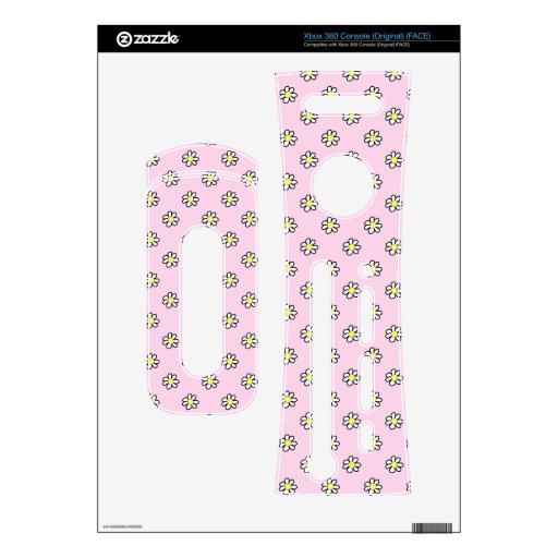 Daisy Polka Dot on a Pink Background Xbox 360 Console Decals
